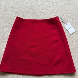 Theory Women's Vibrant Red Mini Skirt